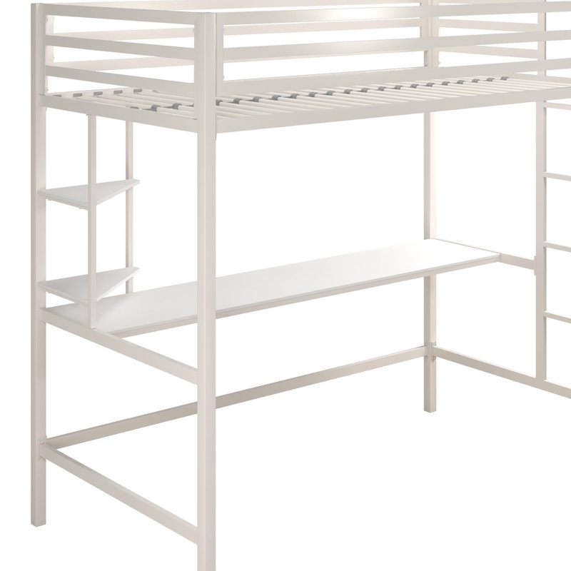 Novogratz Maxwell Metal Loft Bed with BuiltinDesk by Novogratz & Reviews Wayfair